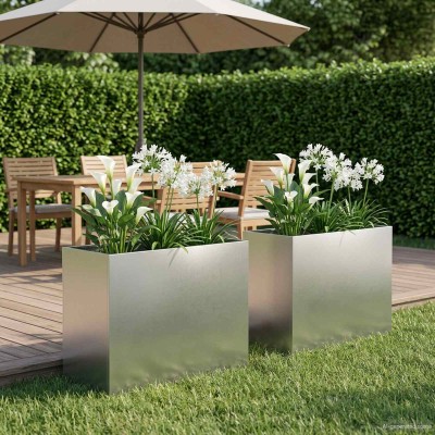 Garden pot 2 pcs. Silver 60...