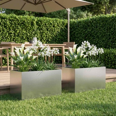 Garden pot 2 pcs. Silver 60...
