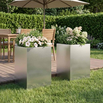 Garden pot 2 pcs. Silver 40...