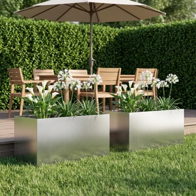 Garden pot 2 pcs. Silver 80...