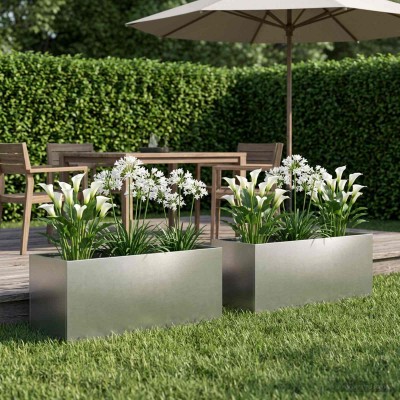 Garden pot 2 pcs. Silver 80...