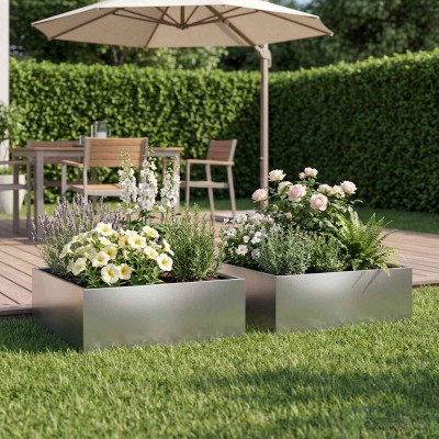 Garden pot 2 pcs. Silver 60...