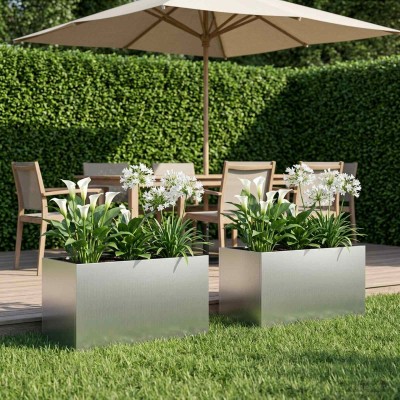 Garden pot 2 pcs. Silver...