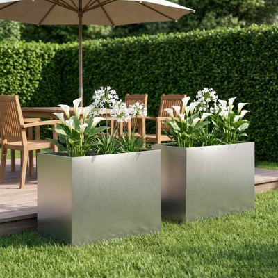Garden pot 2 pcs. Silver 60...