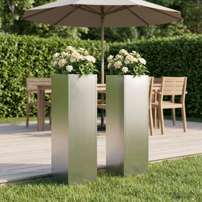 Garden pot 2 pcs. Silver 20...