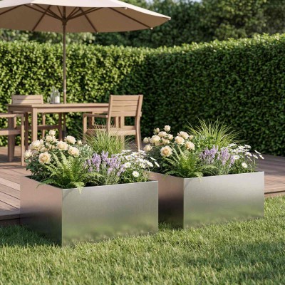 Garden pot 2 pcs. Silver 40...