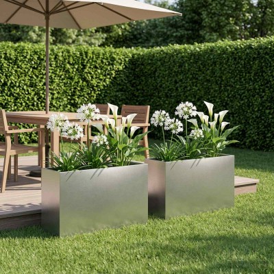 Garden pot 2 pcs. Silver 80...