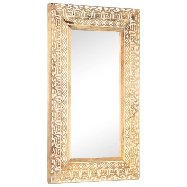 Mirror, 80x50x2,6cm, mango array, carved by hand