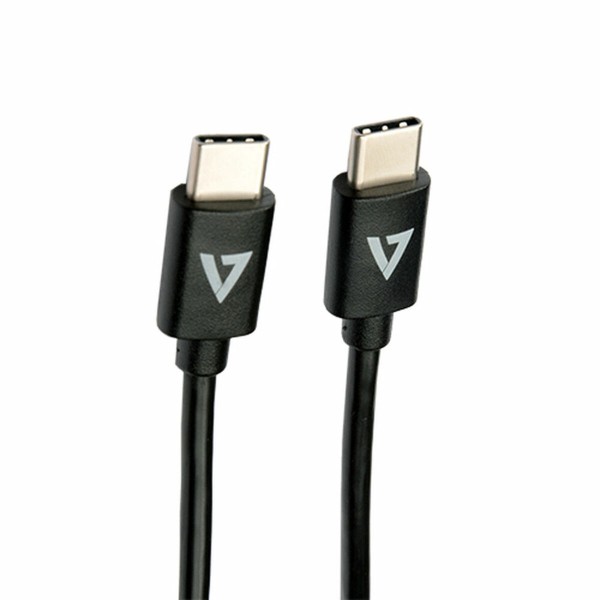 USB-C-kaabel V7 9743702000 Must 2 m (1 Ühikut)