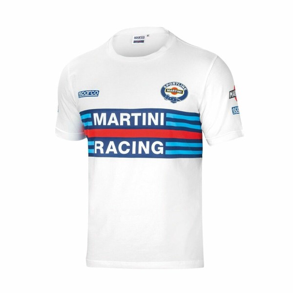 Short Sleeve T-Shirt Sparco MARTINI RACING Size M White