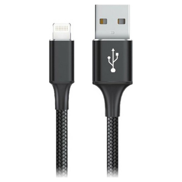 USB - Lightning kabelis Goms Juoda 2 m