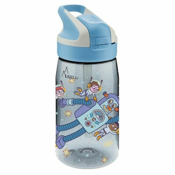 Ūdens pudele Laken Summit Space Robots Zils Aquamarine (0,45 L)