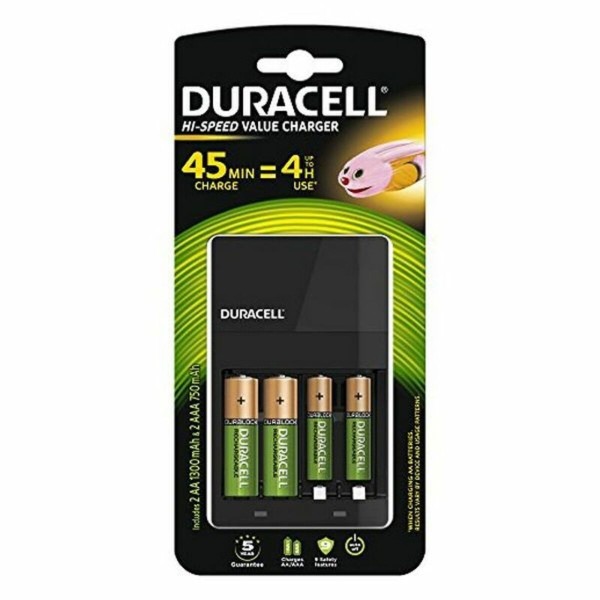 Laturi + ladattavat paristot DURACELL CEF14 2 x AA + 2 x AAA HR06/HR03 1300 mAh (1 osaa)