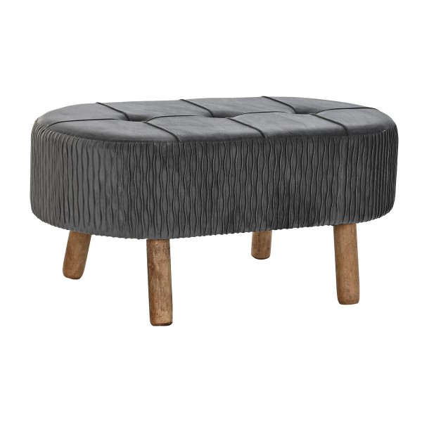 Bench DKD Home Decor Grey Natural Dark grey Wood 80 x 46 x 38 cm