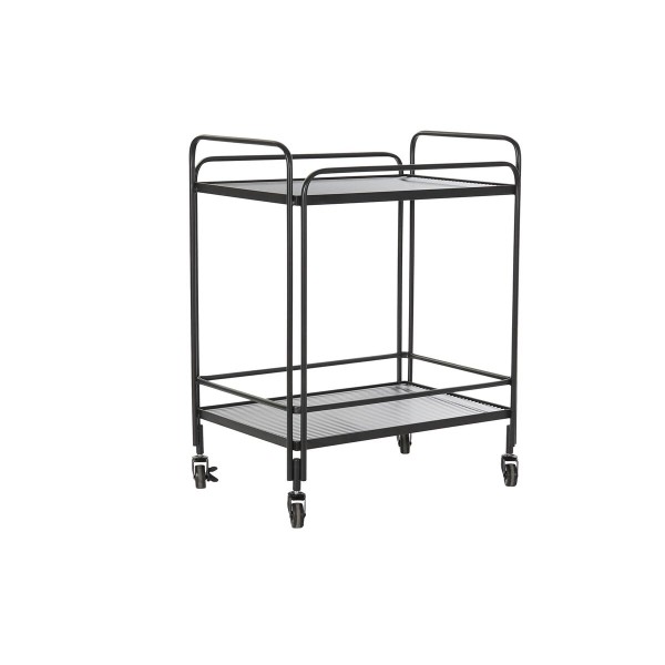 Serving trolley DKD Home Decor Black Metal Crystal 60,5 x 40,5 x 75,5 cm