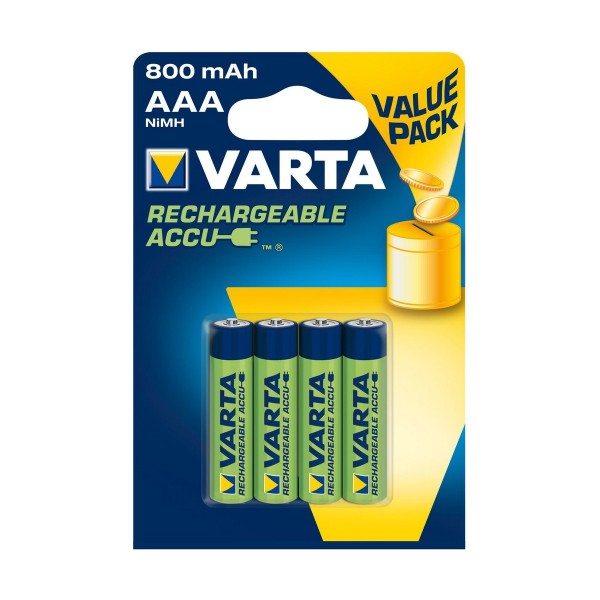 Įkraunamos baterijos Varta 800 mAh 1,2V (4 vnt.)