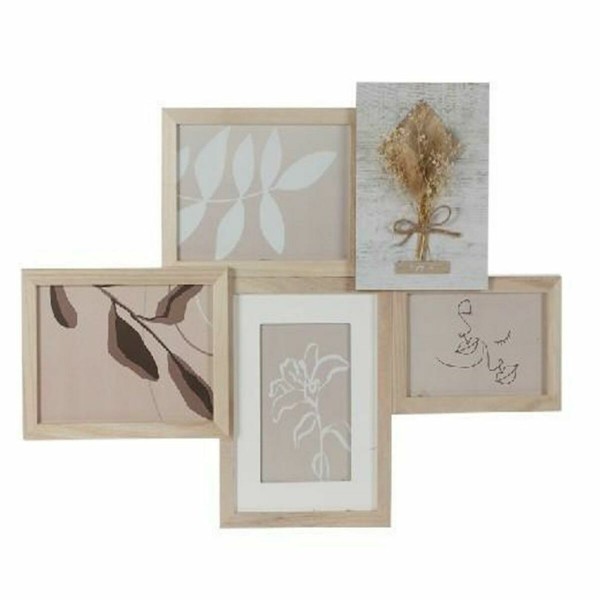 Foto rāmis DKD Home Decor 53 x 2,4 x 39,5 cm Stikls Dabisks Shabby Chic