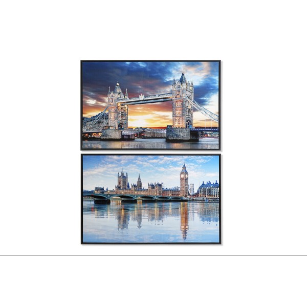 Canvas DKD Home Decor 90 x 2,5 x 60 cm 90 x 2.5 x 60 cm Londona Loft (2 gb.)