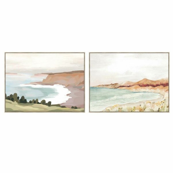 Painting DKD Home Decor Beach 120 x 4 x 90 cm Cottage (2 Units)