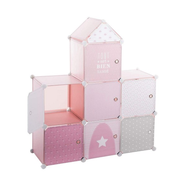 Riiulid Atmosphera Pink Castle Laste Modulaarne polüpropüleen (95,5 x 32 x 109 cm)