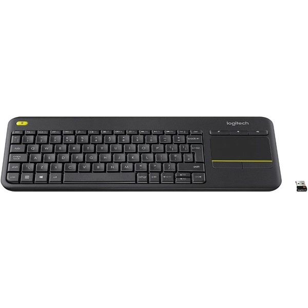Klaviatuur Logitech K400 Plus Must Juhtmevaba Bluetooth Touchpad AZERTY TV Prantsuse