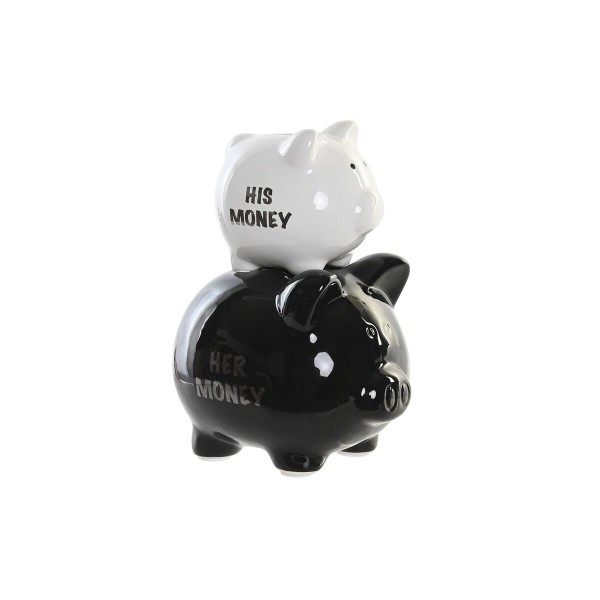 Money box DKD Home Decor Dolomite Children's Modern Pig 15 x 13 x 21 cm