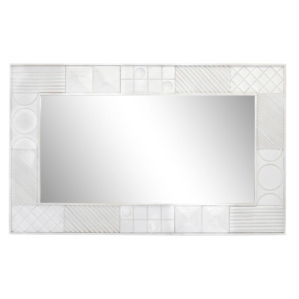 Wall mirror DKD Home Decor White Modern Rhombus 154 x 4 x 94 cm