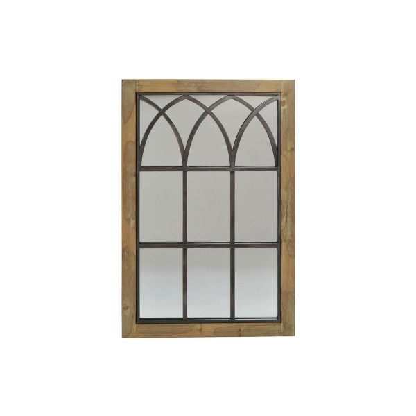 Wall mirror DKD Home Decor Brown Black Natural Window 60 x 3 x 95 cm