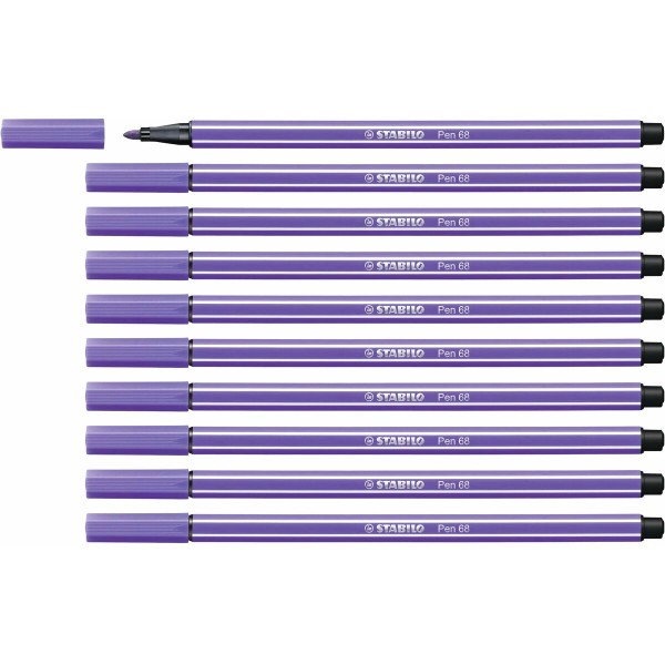 Fetras Stabilo Pen 68 Violetinė (10 Dalys)