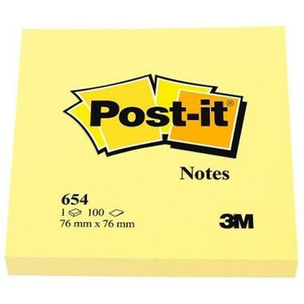 Lipnūs lapeliai Post-it CANARY YELLOW Geltona 7,6 x 7,6 cm 24 Dalys 76 x 76 mm