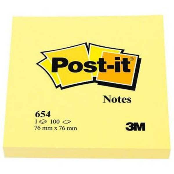 Kleepuvad Märkmepaberid Post-it CANARY YELLOW Kollane 7,6 x 7,6 cm 36 Ühikut 36 Tükid, osad 76 x 76 mm