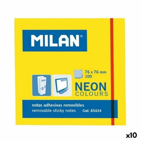 Sticky Notes Milan Yellow 76 x 76 mm (10 Units)