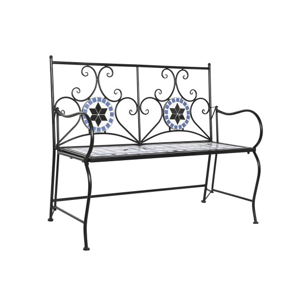 Suoliukas DKD Home Decor Keramikinis Mozaika Juoda Metalinis Spalvotas (111 x 54 x 88 cm)