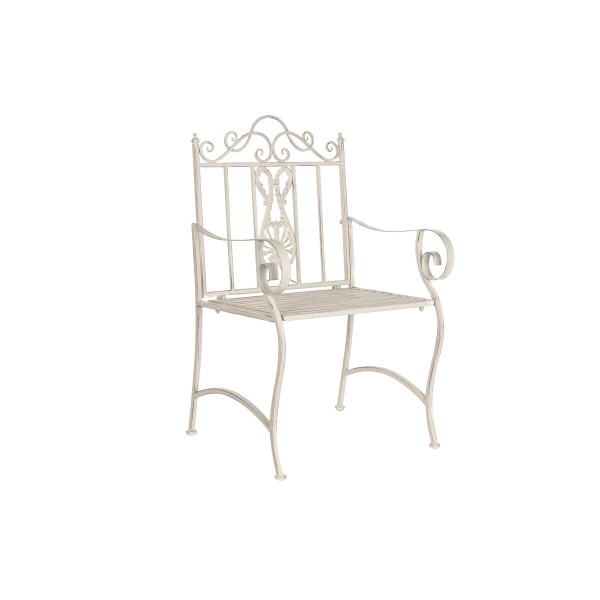 Garden chair DKD Home Decor White Metal 63,5 x 52 x 98 cm