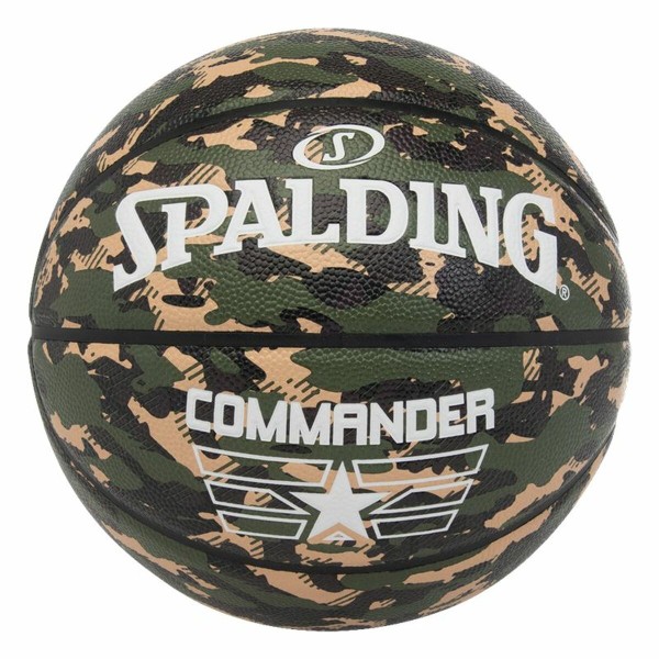 Korvpalli Pall Spalding Commander Camo Roheline Oliiv 7 Sünteetiline (Suurus 7)