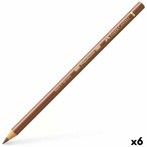 Värikynät Faber-Castell Polychromos Ruskea 6 Kappaletta