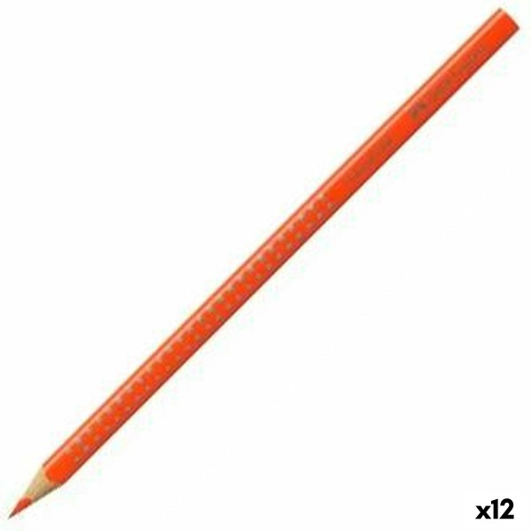 Krāsainie zīmuļi Faber-Castell Colour Grip Tumši oranža (12 gb.)