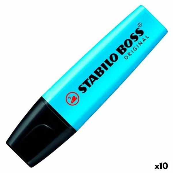 Fluorestseeruv Marker Stabilo Boss Sinine (10 Ühikut) (1 Ühikut)