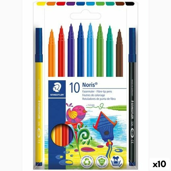 Flomasteru Komplekts Staedtler Noris 326 Daudzkrāsains (10 gb.)