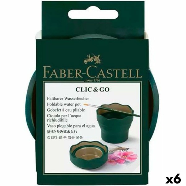 Stiklas Faber-Castell Clic & Go Sulankstomas Tamsiai žalia 6 Dalys