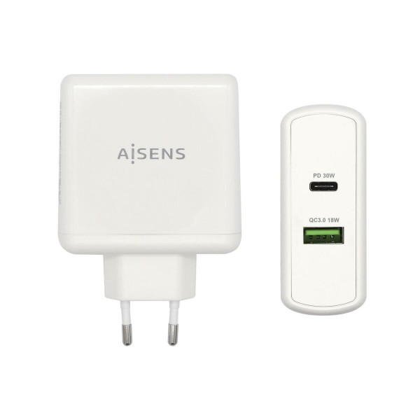 Cargador USB Pared Aisens PD 3.0 USB-C 57 W Balta