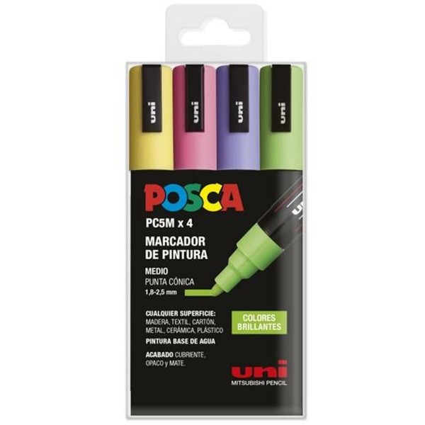 Набор маркеров POSCA PC-5M Bright 4 Предметы