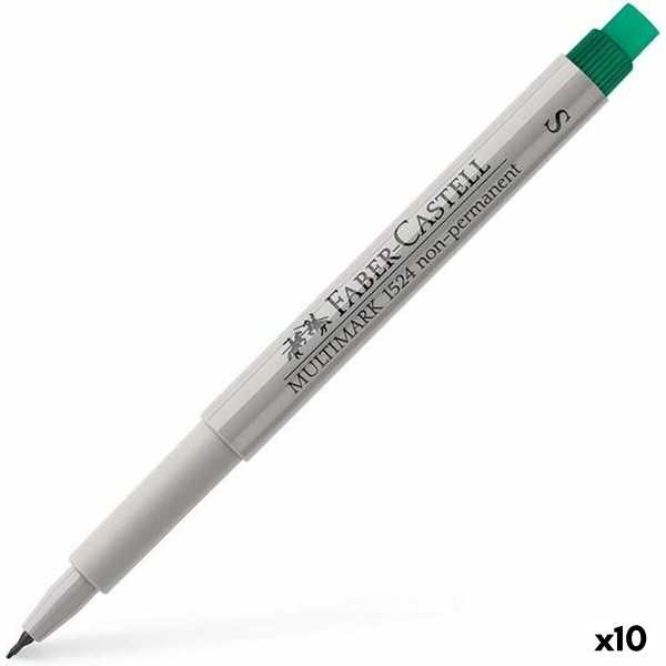 Marķieris Faber-Castell Multimark 1524 Zaļš (10 gb.)