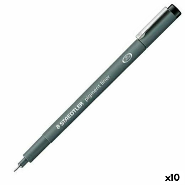 Marķieris Staedtler Pigment Line Melns (10 gb.)