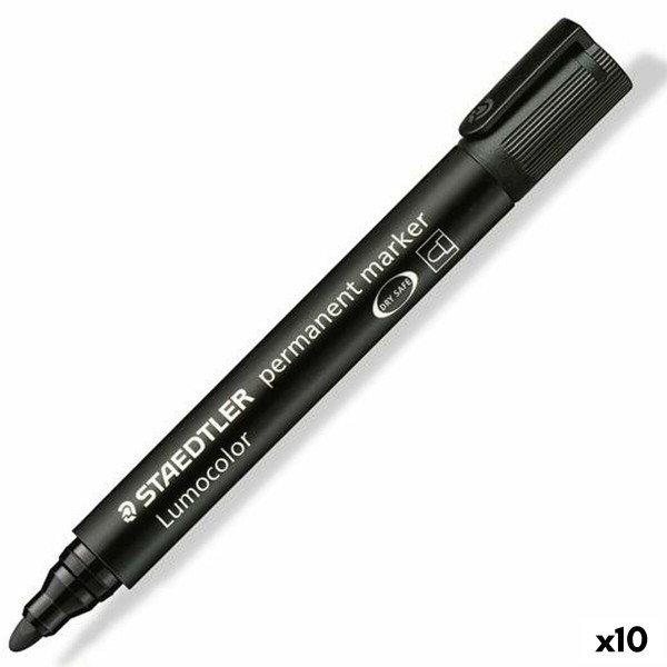 Permanenttimarkkeri Staedtler Lumocolor 352-9 Musta (10 osaa)