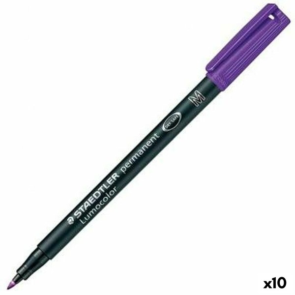 Permanenttimarkkeri Staedtler Lumocolor 317-6 M Violetti (10 osaa)