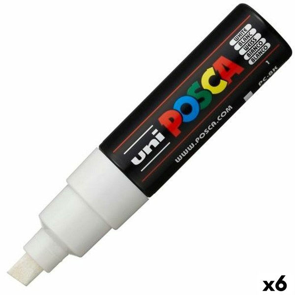 Marķieris POSCA PC-8K Balts (6 gb.)