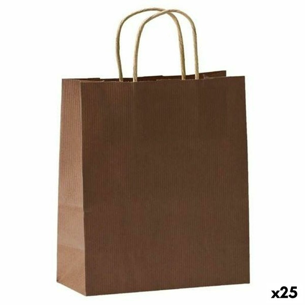 Laukut Fama Tummanruskea Kahvoilla 125 g/m² 31 x 11 x 42 cm Suorakulmainen (25 osaa)