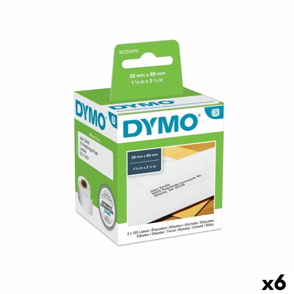 Etiketės spausdinimui Dymo 99010 28 x 89 mm LabelWriter™ Balta Juoda (6 vnt.)