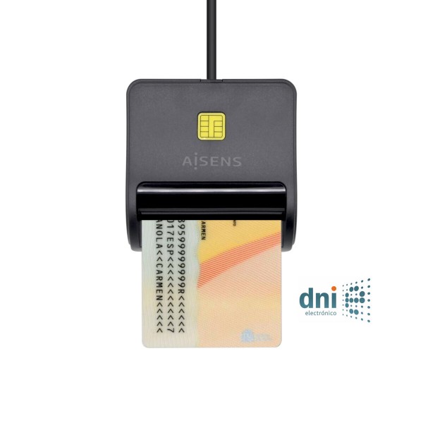 DNI/SIP Card Reader Aisens ASCR-SN01-BK Black